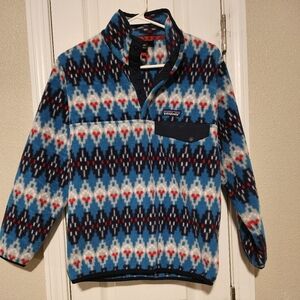 Patagonia Men Or Women Multicolor Geometric Fleece Pullover